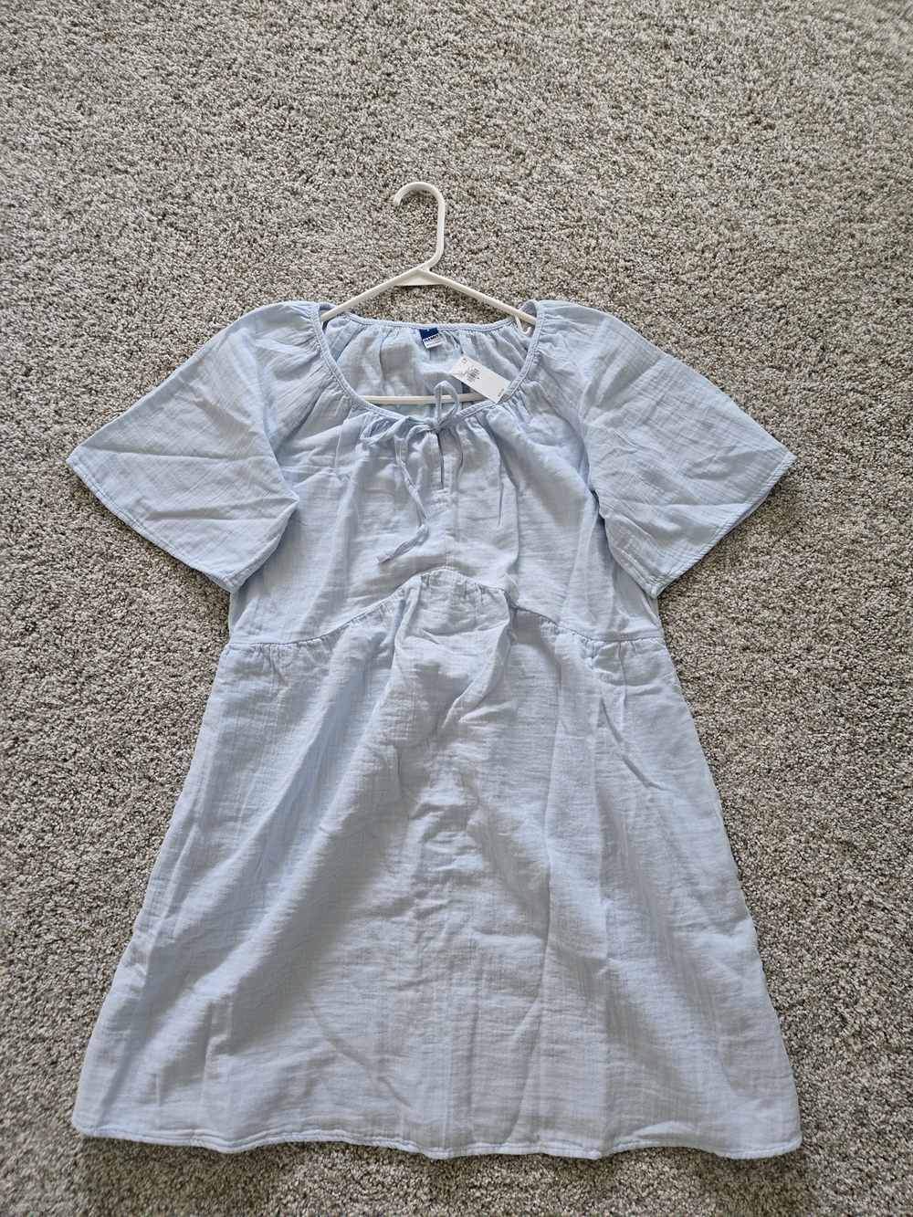 Crinkle Gauze Flutter Sleeve Mini Dress